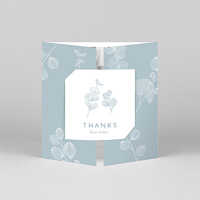 Everlasting eucalyptus (gatefold) blue blue baby thank you cards Everlasting eucalyptus (gatefold) blue blue baby thank you cards