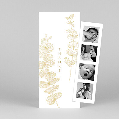 Everlasting eucalyptus (bookmark) beige beige baby thank you cards Everlasting eucalyptus (bookmark) beige beige baby thank you cards