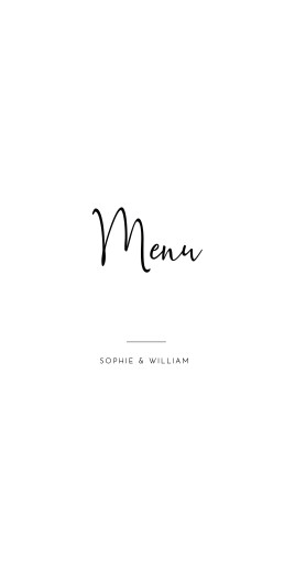 Wedding Menus Ever Thine, Ever Mine (4 Pages) White - Page 1