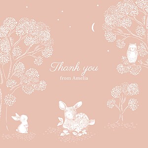 Bedtime story pink pink baby thank you cards Bedtime story pink pink baby thank you cards