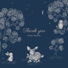 Baby Thank You Cards Bedtime Story Blue