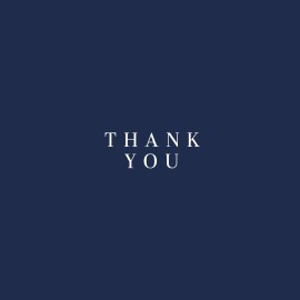 Baby Thank You Cards Elegant Foliage 4 Pages (Foil) Blue