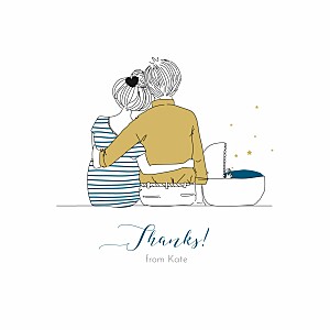 Lovely family (4 pages) blanc white baby thank you cards Lovely family (4 pages) blanc white baby thank you cards