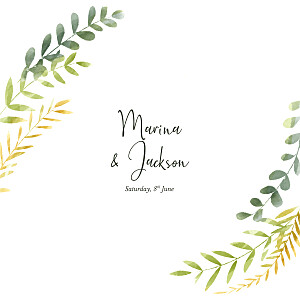 Enchanted 4 pages (foil) green foil wedding invitations Enchanted 4 pages (foil) green foil wedding invitations