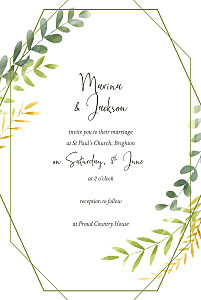 Enchanted green without photos wedding invitations Enchanted green without photos wedding invitations