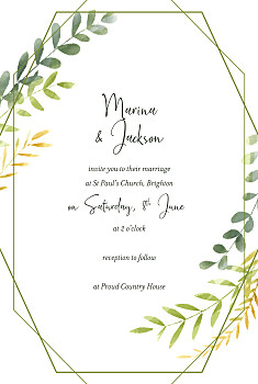 Enchanted green wedding invitations 迷人的绿色婚礼请柬