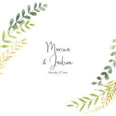 Wedding Invitations Enchanted (4 Pages) Green
