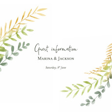 Guest Information Cards Enchanted Green