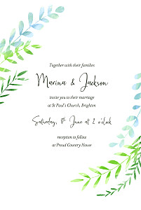 Enchanted (foil) blue white wedding invitations Enchanted (foil) blue white wedding invitations