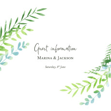 Guest Information Cards Enchanted Blue Guest Information Cards Enchanted Blue