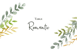 Enchanted (foil) green wedding table numbers Enchanted (foil) green wedding table numbers