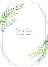 Wedding Order of Service Booklet Covers Enchanted Blue
