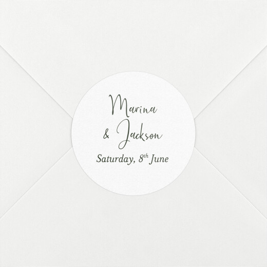 Wedding Envelope Stickers Enchanted White - View 1
