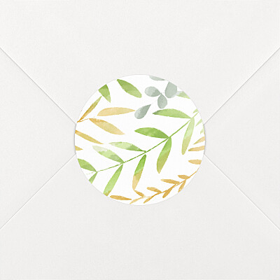 Enchanted green wedding envelope stickers 迷人的绿色婚礼信封贴纸