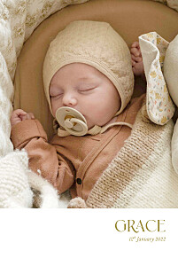 Adored (4 pages) yellow baby announcements Adored (4 pages) yellow baby announcements