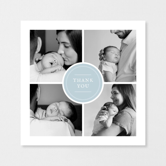 Medallion (4 Pages) Baby Thank You Cards Rosemood