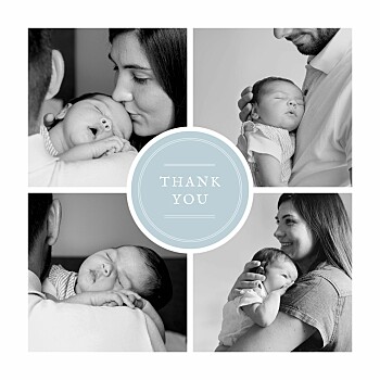 Medallion (4 pages) blue baby thank you cards Medallion (4 pages) blue baby thank you cards