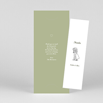 Your day, your way (bookmark) green wedding thank you cards Your day, your way (bookmark) green wedding thank you cards