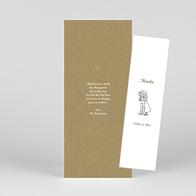 Your day, your way (bookmark) kraft white wedding thank you cards Your day, your way (bookmark) kraft white wedding thank you cards