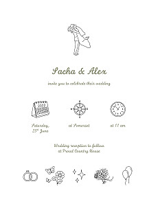 Your day, your way white modern wedding invitations Your day, your way white modern wedding invitations