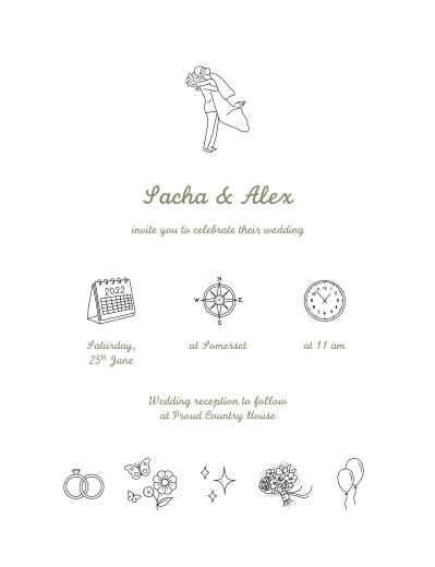 Wedding Invitations Your Day, Your Way White - Front Wedding Invitations Your Day, Your Way White - Front