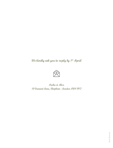Wedding Invitations Your Day, Your Way White - Back Wedding Invitations Your Day, Your Way White - Back