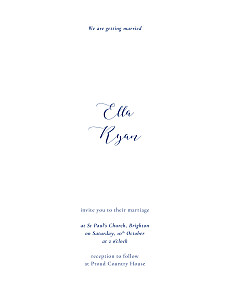 Fields of gold (foil) portrait blue blue wedding invitations Fields of gold (foil) portrait blue blue wedding invitations