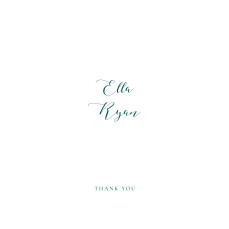 Wedding Thank You Cards Fields Of Gold (Foil) Green