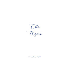 Wedding Thank You Cards Fields Of Gold (Foil) Blue
