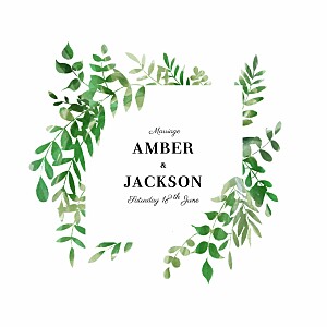 Cascading canopy green wedding invitations Cascading canopy green wedding invitations