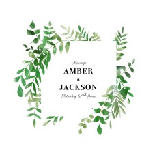 Wedding Invitations Cascading Canopy Green Wedding Invitations Cascading Canopy Green
