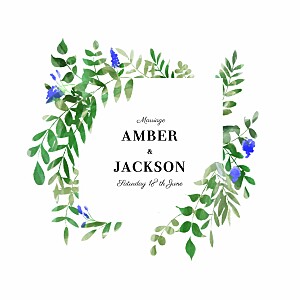 Cascading canopy blue blue wedding invitations Cascading canopy blue blue wedding invitations