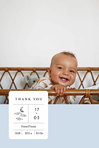 All about me (4 pages) blue blue baby thank you cards All about me (4 pages) blue blue baby thank you cards