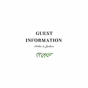 Cascading canopy (square) green guest information cards Cascading canopy (square) green guest information cards
