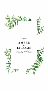 Cascading canopy (4 pages) green wedding menus Cascading canopy (4 pages) green wedding menus