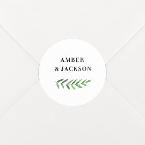 Wedding Envelope Stickers Cascading Canopy Green