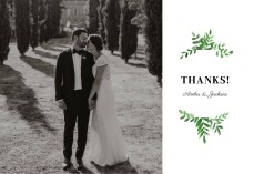 Wedding Thank You Cards Cascading Canopy (4 Pages) Green Wedding Thank You Cards Cascading Canopy (4 Pages) Green