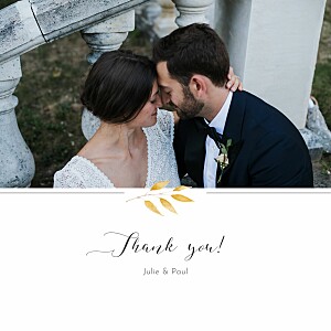 Lovely laurel white wedding thank you cards Lovely laurel white wedding thank you cards