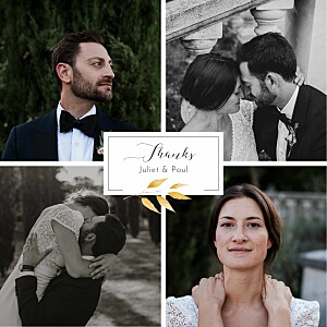 Lovely laurel (emblem) white wedding thank you cards Lovely laurel (emblem) white wedding thank you cards