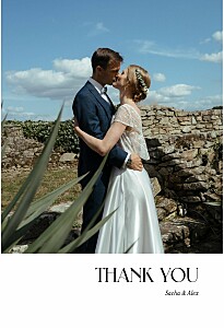 Adored white wedding thank you cards Adored white wedding thank you cards