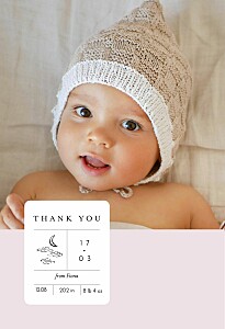 All about me pink pink baby thank you cards All about me pink pink baby thank you cards