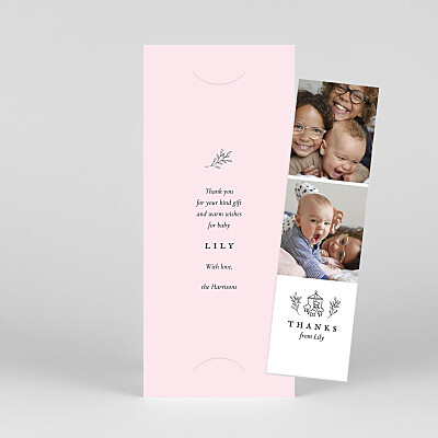 Favourite things (bookmark) pink pink baby thank you cards Favourite things (bookmark) pink pink baby thank you cards