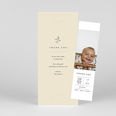 All about me (bookmark) beige beige baby thank you cards All about me (bookmark) beige beige baby thank you cards