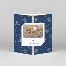 Baby Thank You Cards Primrose Hill (Gatefold) Blue