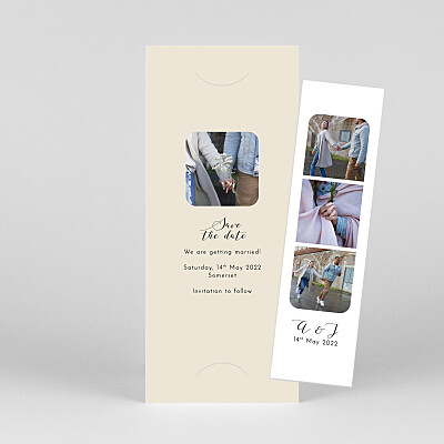 Tender moments (bookmark) beige save the dates Tender moments (bookmark) beige save the dates