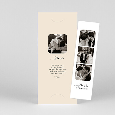 Tender moments (bookmark) beige wedding thank you cards Tender moments (bookmark) beige wedding thank you cards