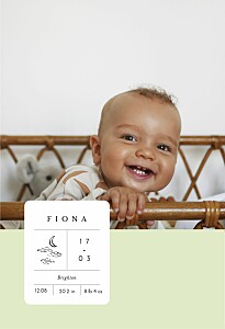 All about me (portrait) green baby announcements 关于我(肖像)绿色宝宝的公告