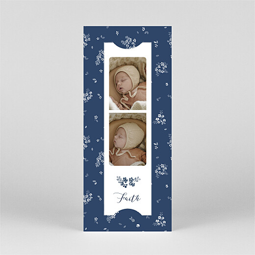 Baby Announcements Primrose Hill (Bookmark) Blue - View 2
