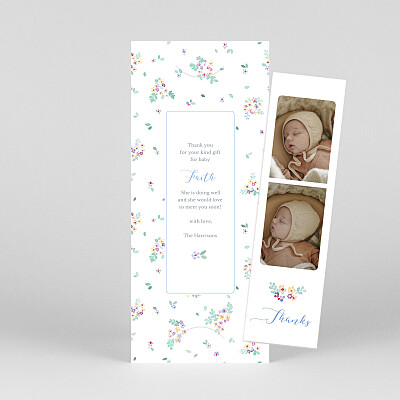 Primrose hill (bookmark) white white baby thank you cards Primrose hill (bookmark) white white baby thank you cards