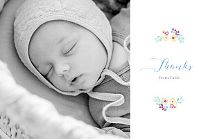 Primrose hill (4 pages) white boys baby thank you cards Primrose hill (4 pages) white boys baby thank you cards